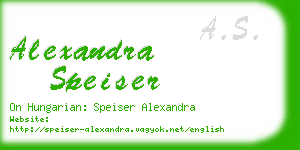 alexandra speiser business card